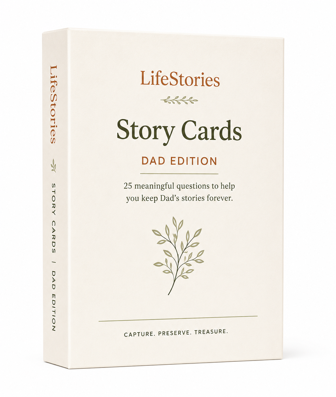LifeStories Story Cards Dad Edition packaging on a white background